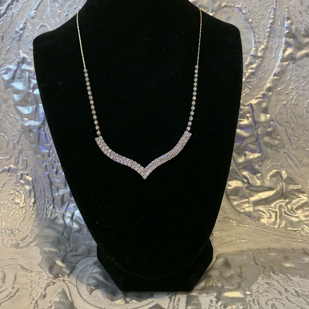 Rhinestone Crystal Costume Jewelry Necklace